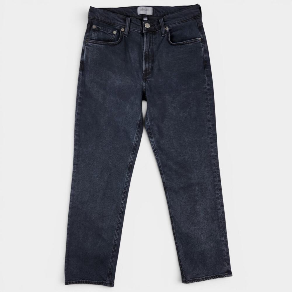 AGOLDE Kye Jeans Womens 26 Dark Blue Mid-Rise Straight Stretch Fits 28.5x27